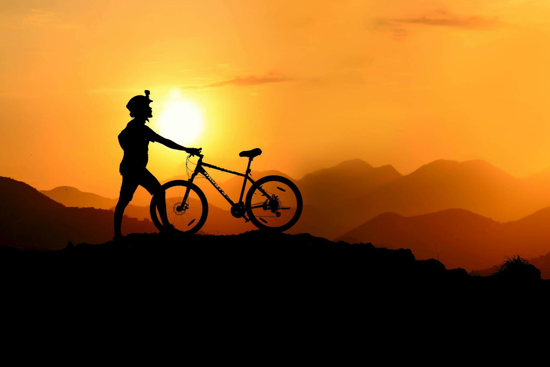 Bike in sunset